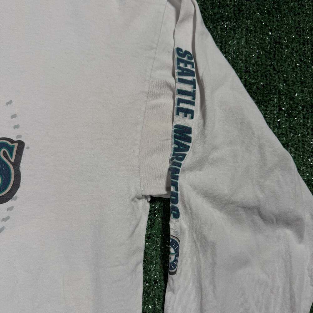 2007 Seattle Mariners Men's MLB Majestic Blue Long Sleeve T-Shirt Large - Picture 4 of 8